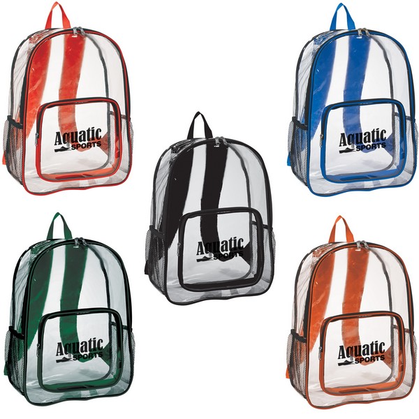 JH3601 Clear Backpack With Custom Imprint